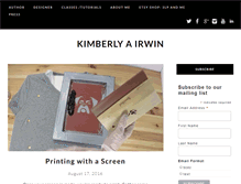 Tablet Screenshot of kimberlyairwin.com